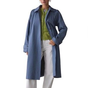 Urban Outfitters Mikey Gingham Check Trench Coat